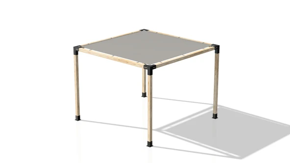 iAhşap Pergola Ahşap Direkler 4 Adet - Gölgelikli - Pergola Braket Seti - 3