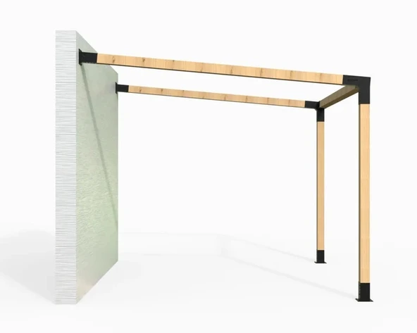 iAhşap Sundurma 2 Ana Direkli Sundurma Pergola Bağlantı Braket Seti - 3