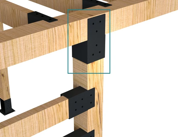 iAhşap 9 x 9 Mertekler ve Yan direkler İçin Pergola Braketi - 6