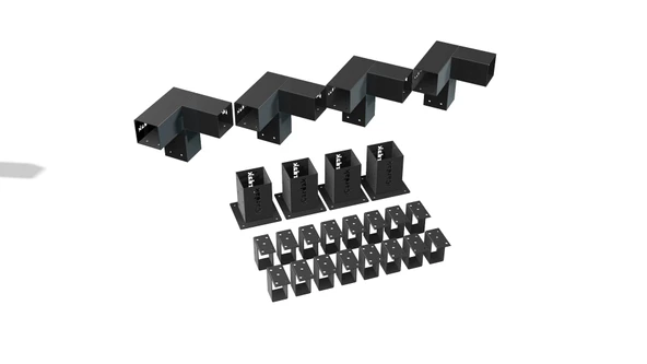 iAhşap Pergola Braket Seti 4 Ana Direkli - Izgaralı Pergola Seti - 7