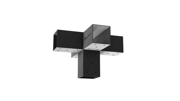 iAhşap 9 x 9 Orta Ana direk Meretek Bağlantısı 90 derece 5 kollu Pergola braketi - 3