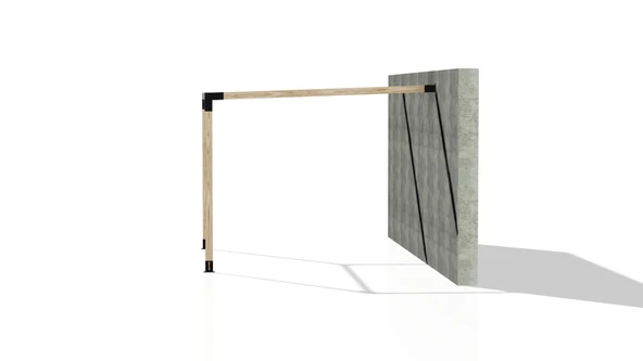 iAhşap Sundurma Pergola Braket Seti 2 Ana Direkli Üstü Açık Eğimli Sundurma - 2