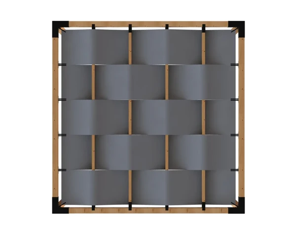 iAhşap Pergola Braket Seti 4 Ana Direkli Dalgalı Gölgelikli Üst Izgaralı - 3