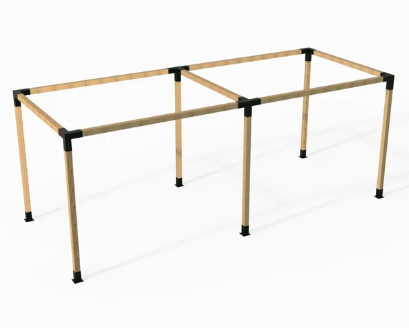 iAhşap Pergola Braket Seti 6 Ana Direkli Pergola Bağlantı Braket Seti - 3