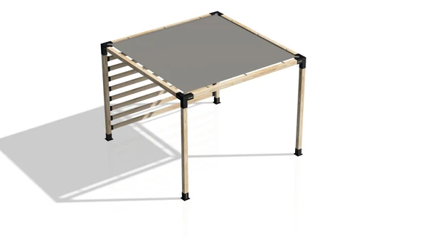 iAhşap Braket Seti 4 Ana Direkli Seperatörlü - Gölgelikli Pergola - 5