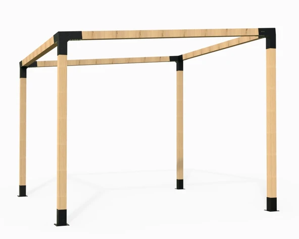 iAhşap Pergola Braket Seti 4 Ana Direkli Pergola Bağlantı Braket Seti - 4