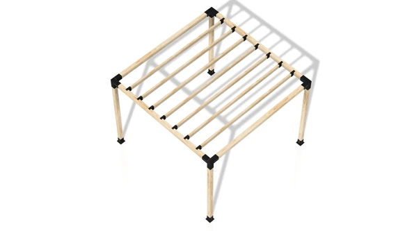 iAhşap Pergola Braket Seti 4 Ana Direkli - Izgaralı Pergola Seti - 6