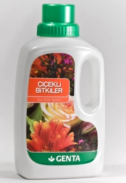 Genta çiçekli bitkiler sıvı besin ürün görseli