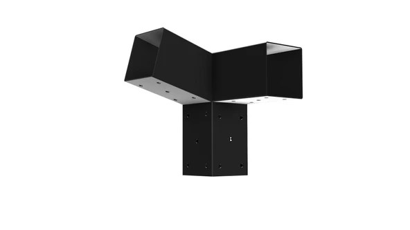 iAhşap 9 x 9 Köşe Mertek Çıkışı Sağ Yukarı 2 Derece 3 kollu Pergola braketi - 2