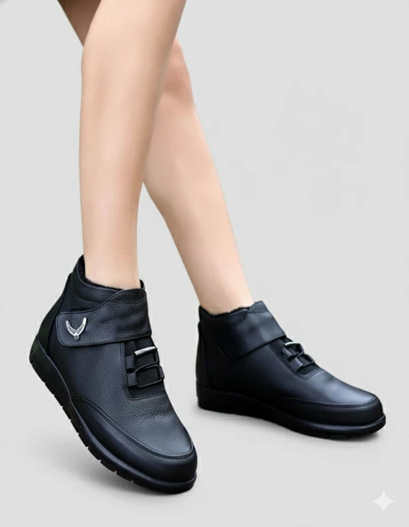 Hakiki Deri Cırtlı Kadın Bot - Resim 5