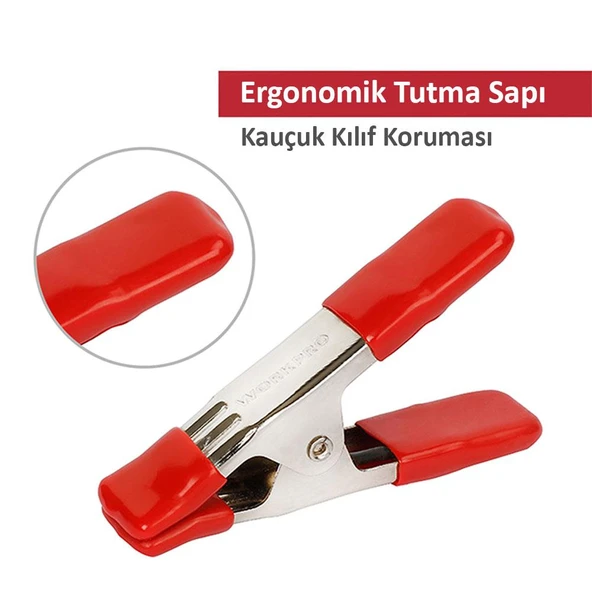 WORKPRO WP232006 25mm Metal Mandal/İşkence - Resim 3