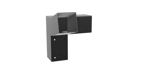 iAhşap 9 x 9 Köşe Mertek Çıkışı Sağ Yukarı 2 Derece 3 kollu Pergola braketi - 3