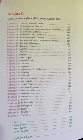 9. Sınıf Biyoloji Modüler piramit sistemiyle Konu Anlatımı ve Soru Çözümü Karekök Yayınları - 6