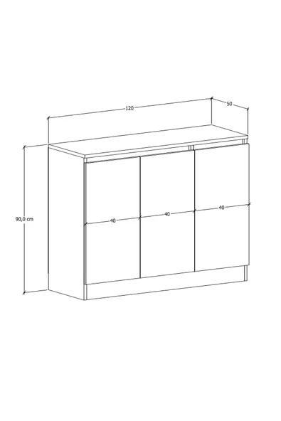 120 cm Andy Ada Mutfak Dolabı, Çok Amaçlı Dolap - Resim 6