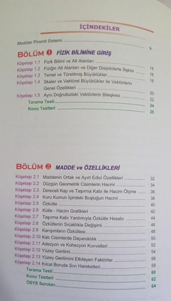 9. Sınıf FİZİK Modüler piramit sistemiyle Konu Anlatımı ve Soru Çözümü Karekök Yayınları - 2