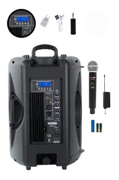 Lastvoice Ample-10AP Taşınabilir Seyyar Portatif Mikrofonlu Elektrikli Ses Sistemi Hoparlör (600 Watt) - 3