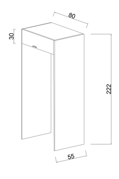 80 cm Greena White Mutfak Buzdolabı Modülü - Resim 7