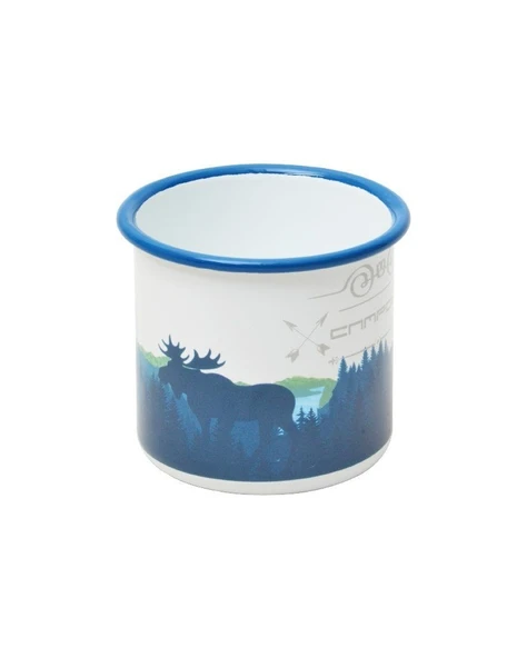 NURGAZ Campout Emaye Kupa Bardak (Beyaz-Doğa) ürün görseli