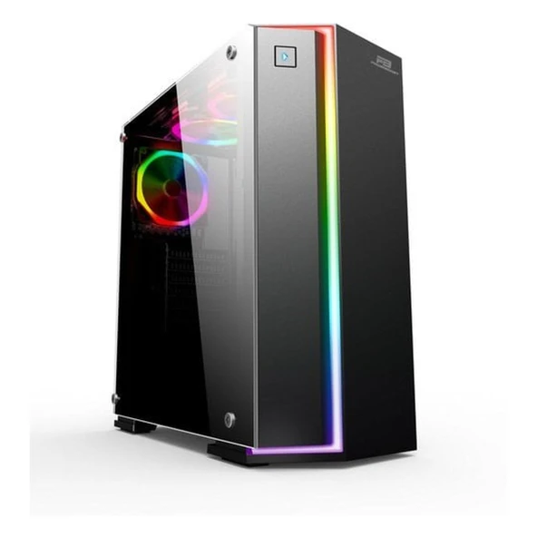 PowerBoost VK-G3906S USB 3.2 RGB ATX Mid Tower Siyah Kasa - 1