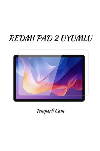 Redmi Pad 2 Uyumlu 11 inç Fuchsia Tablet Temperli Cam Ekran Koruyucu - 1