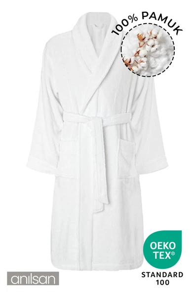 %100 Pamuk Bornoz - Şalyaka Otel Bornozu, Spa Için Ideal, Günlük Kullanıma Uygun
