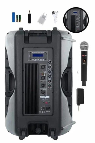 Lastvoice Ample-15AP Taşınabilir Seyyar Portatif Mikrofonlu Elektrikli Ses Sistemi Hoparlör (1000 Watt) - 3