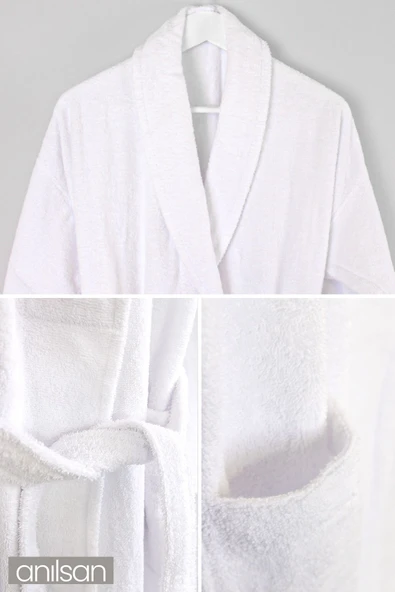 %100 Pamuk Bornoz - Şalyaka Otel Bornozu, Spa Için Ideal, Günlük Kullanıma Uygun - 2