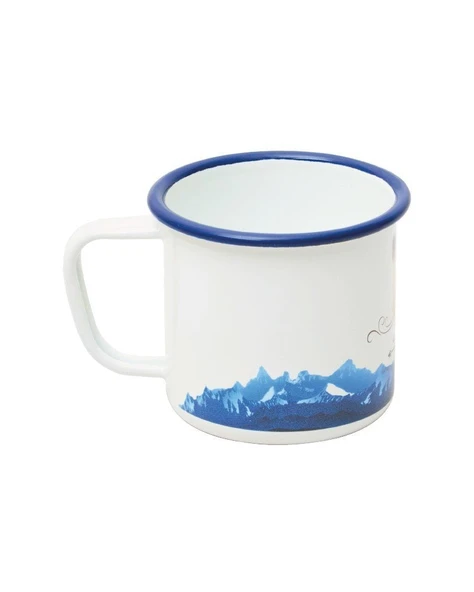 NURGAZ Campout Emaye Kupa Bardak (Beyaz-Bear) - Resim 3