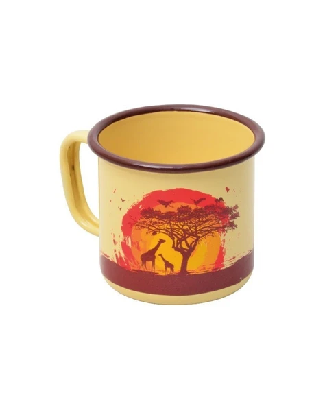 NURGAZ Campout Emaye Kupa Bardak (Krem) ürün görseli