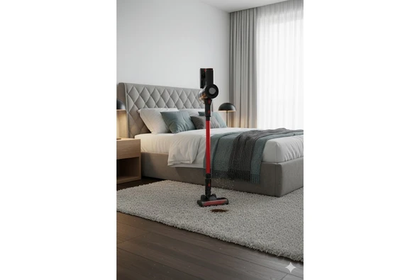 Hd-12 Şarjlı Dikey Süpürge - 350W Bldc Motor 23KPA Güçlü Emiş 2500MAH Pil 3 Hız - Resim 2