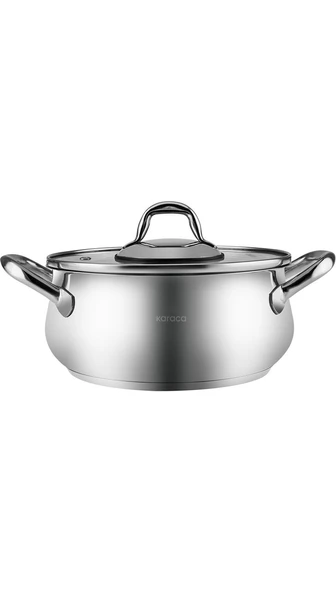 New Akara İndüksiyon Tabanlı Çelik Derin Tencere 20 cm - Resim 2