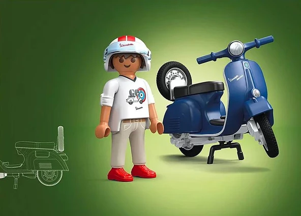 Playmobil 71622 -1969 Vespa 150 Sprint Veloce mavi - 2