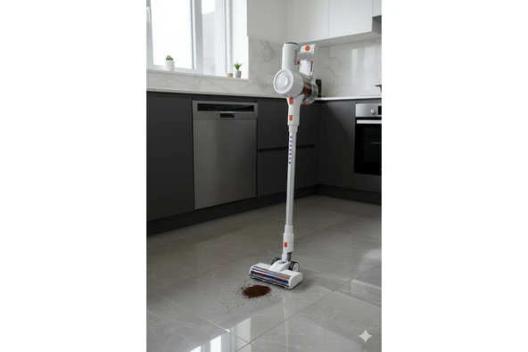 Hd-12 Şarjlı Dikey Süpürge  350W Bldc Motor, 23KPA Güçlü Emiş, 2500MAH Pil, 3 Hız ürün görseli