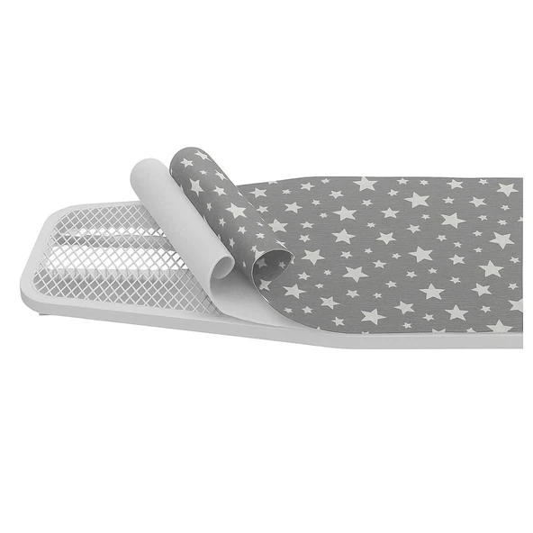 Ütü Masası Kılıfı Keçeli Gri Yıldızlı Desen - 4