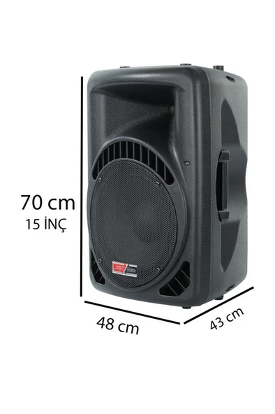 Lastvoice Ample-15AP Taşınabilir Seyyar Portatif Mikrofonlu Elektrikli Ses Sistemi Hoparlör (1000 Watt) - 2