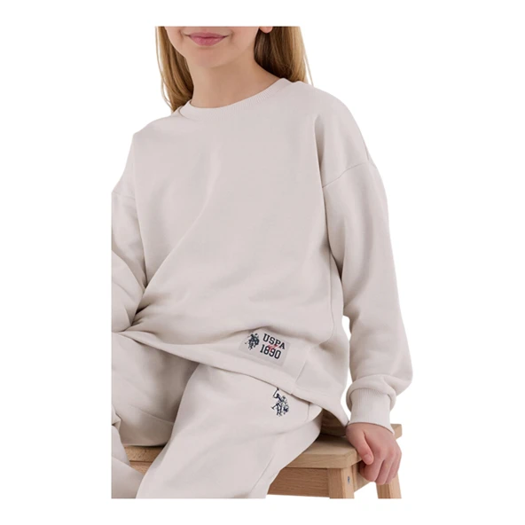 Kız Çocuk Bej Eşofman Takımı - Resim 5