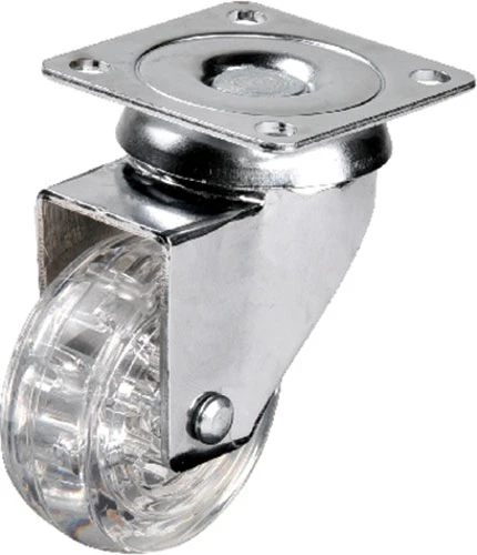 Hts 301 - 50x20 mm Şeffaf Makaralı Tablalı Teker ürün görseli