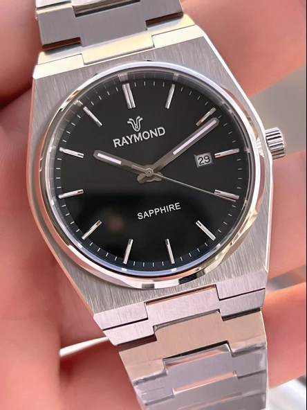 Raymond Nişan Ve Damatlara Özel Çelik Kordon 2 Yıl Garantili 5 Atm Erkek Kol Saati+Bileklik RMD.37 - Resim 4