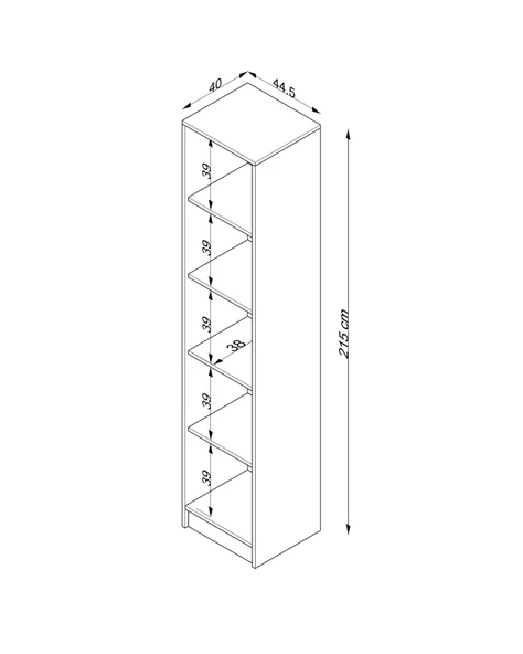 Beyaz Fonksiyonel Portmanto Modül 1: Tek Kapaklı Raflı Dolap - 4