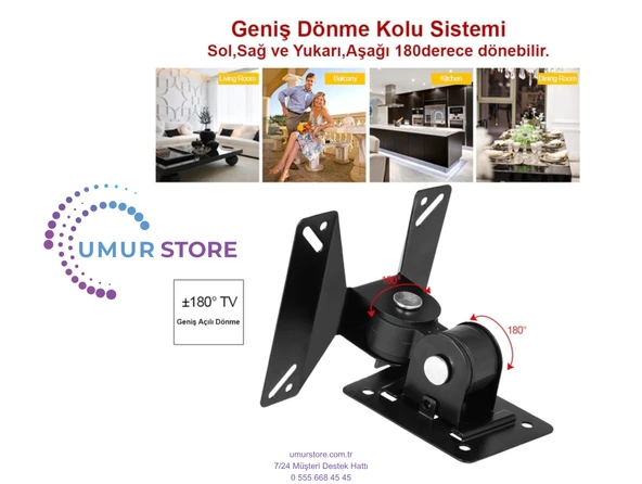 Sunny 24 inç webOS Smart LED TV SN24LEDI262C-S Tv Hareketli Televizyon Duvar Askı Aparatı - 4