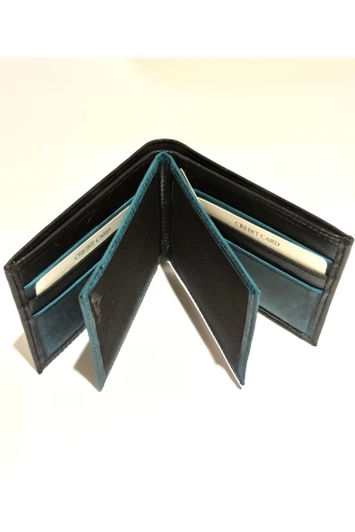 Monalisa Home Lüks Gösterişli Bol Bölmeli Çift Renk Cüzdan - Resim 2
