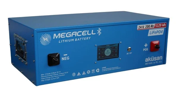 Megacell LiFePO4 25.6V 200Ah Lityum Demir Fosfat Akü - Resim 2