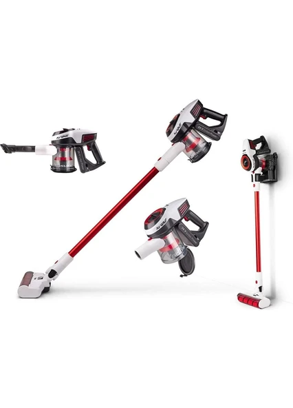 Starky HSA 700 Kablosuz Dikey Süpürge 125 W Kırmızı Renk ile 30 dk Temizlik Süresi - Resim 2