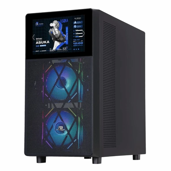 PowerBoost PB-P4367BB USB 3.2 ARGB ATX Mid Tower Siyah Kasa - Resim 3