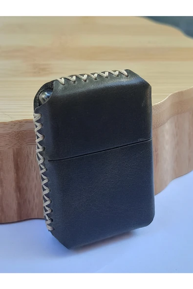 Monalisa Home Renkli Gerçek Deri Kılıflı Özel Tasarım Benzinli Çakmak