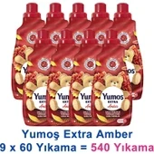 Yumoş Extra Konsantre Çamaşır Yumuşatıcısı Amber 1440 ml 60 Yıkama x 9 Adet ürün görseli