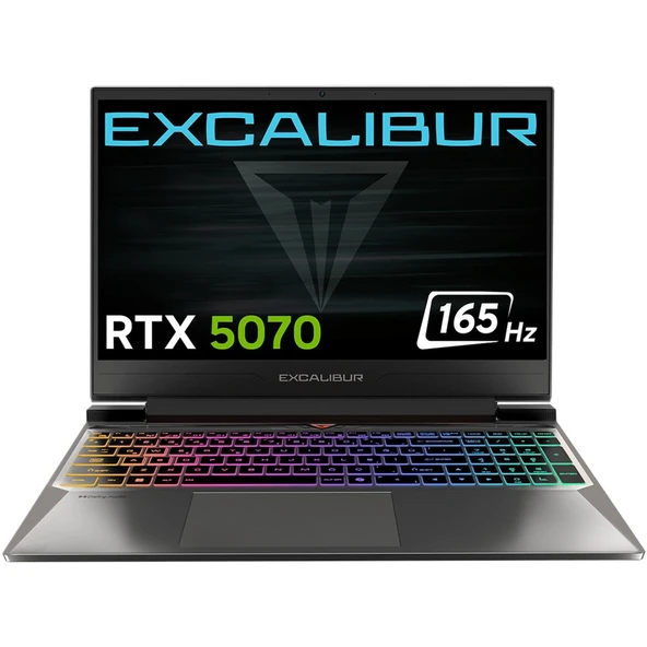 Casper Excalibur G870 Core i7-13620H 24GB 500GB 8GB RTX5070 15.6" Freedos Gaming Laptop G870.1362-CV70X-C ürün görseli