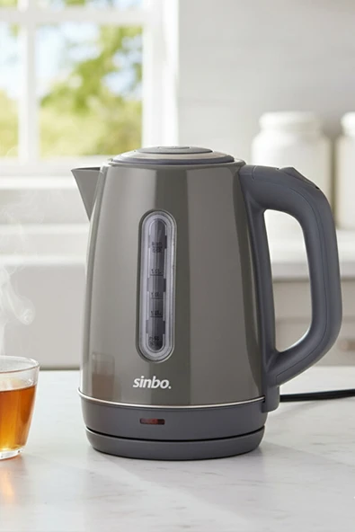 Sinbo Inox Su Isıtıcı Kettle  Paslanmaz Çelik SK-8031 Koyu Gri