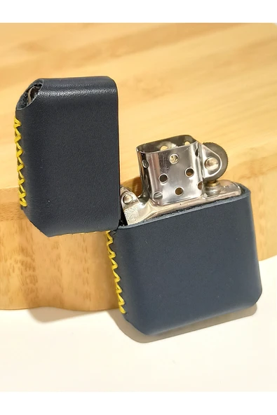 Monalisa Home Renkli Gerçek Deri Kılıflı Özel Tasarım Benzinli Çakmak - 2