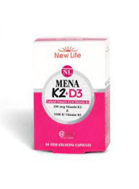 NewLife Mena K2+D3 30 Kapsül SKT:01/2023 ürün görseli 1